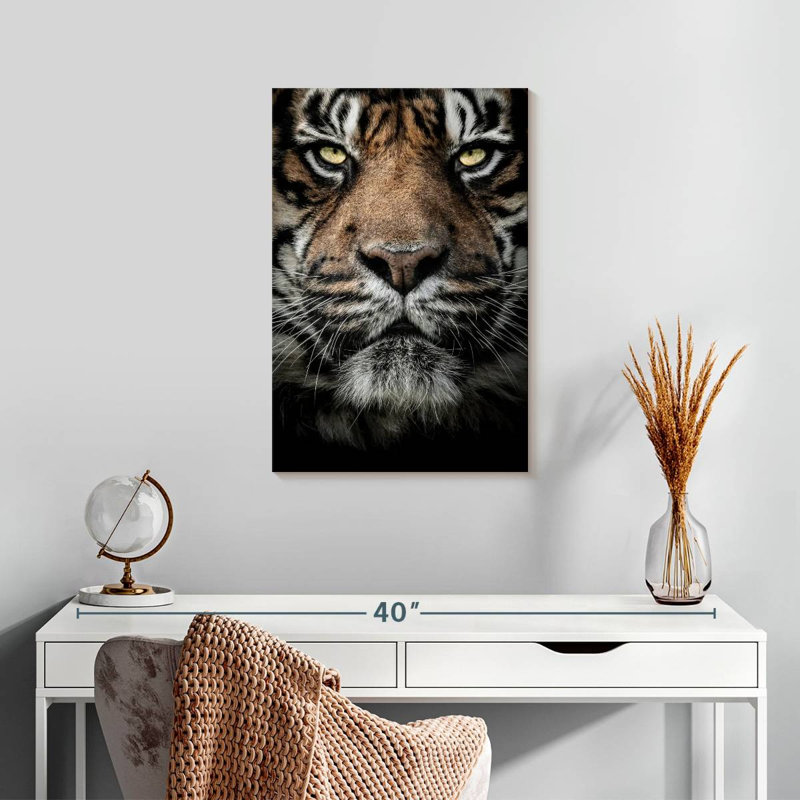 Brampt Serious Bengal Tiger, 24" H x 16" W