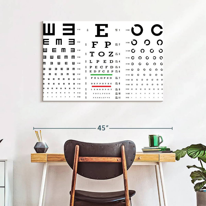 Alcaraz Vision Test Charts, 26" H x 39" W