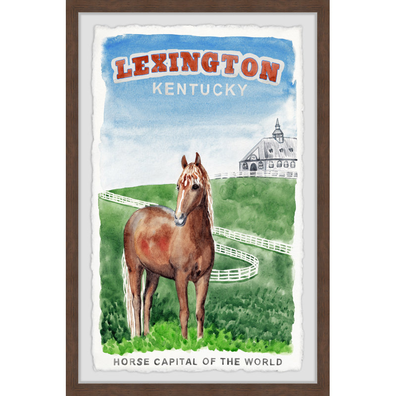 Lexington Kentucky par - Peinture avec cadre photo, H 36 po x l 24 po x 1,5 po