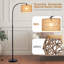 175cm Rattan Arched/Arc Floor Lamp