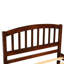 Lit plateforme simple en noyer avec lit gigogne escamotable