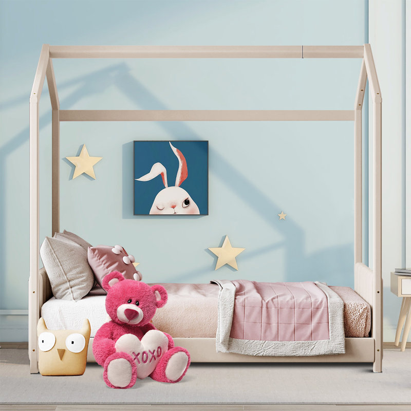 Lit plateforme simple Aretha, Beige, Twin