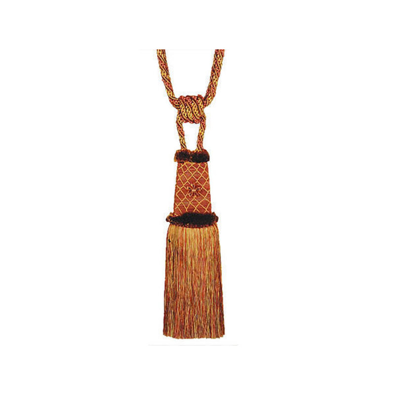 Embrasse de rideau en tissu Saundra, Melon