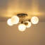 Wetumpka 5-Light Industrial Glass Globe Semi Flush Mount Ceiling Light-1443205723