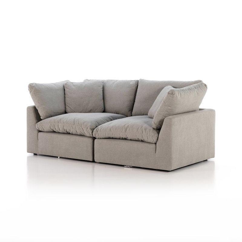 Centrale 2 Piece Sectional Sofa-Dstn Flannel, Destin Flannel Performance Weave