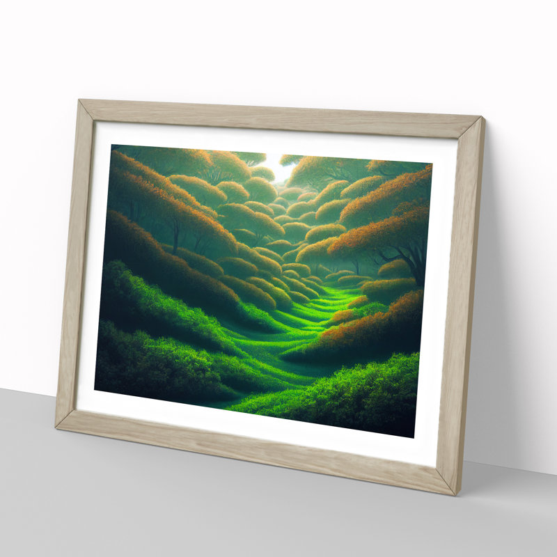 Forest Beauty - Single Picture Frame Print, Oak Framed, 46cm H x 64cm W x 2cm D