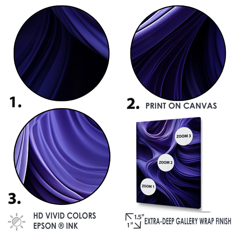 Art mural Claitt - Spirales abstraites_106108, Toile avec cadre flottant noir, H 44 po x l 34 po x P 1,5 po