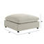 Tissu beige Cassandra Repose-pieds carré