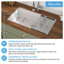 Évier de cuisine à cuve simple en granite composite encastrable avec station de travail et plan de travail en quartz-123687591-99332473