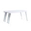 Table basse Patina, finition blanche et chrome