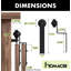 Ensemble de quincaillerie à deux portes à simple rail pour une armoire (noir non inclus)-55286023