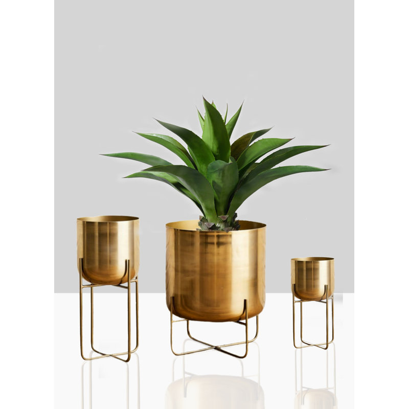 Aurelian Metal Pot Planter, 24" H x 9.5" W x 9.5" D