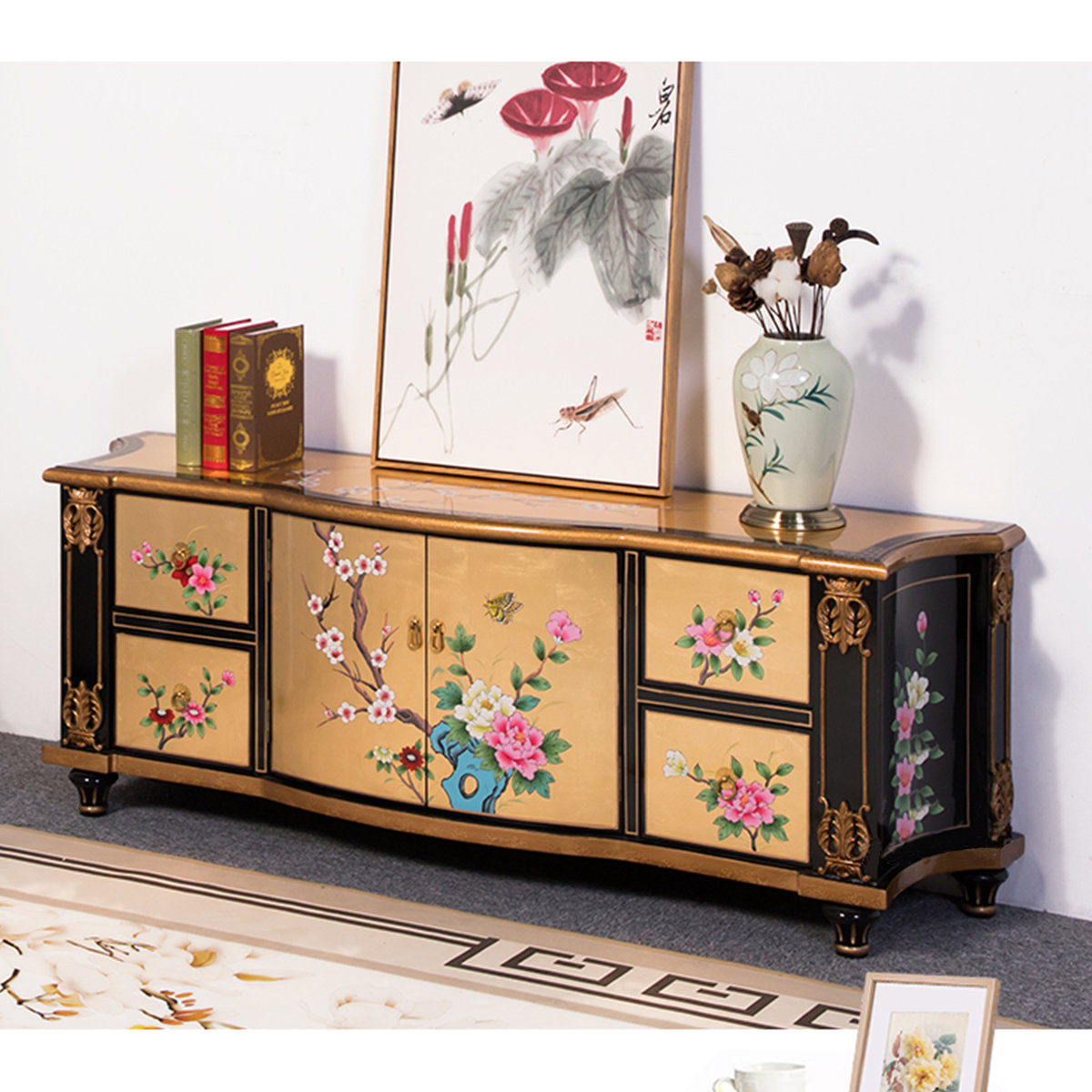 Feel High Pillows 59.84"Golden Standard Solid Wood TV Stands Wayfair