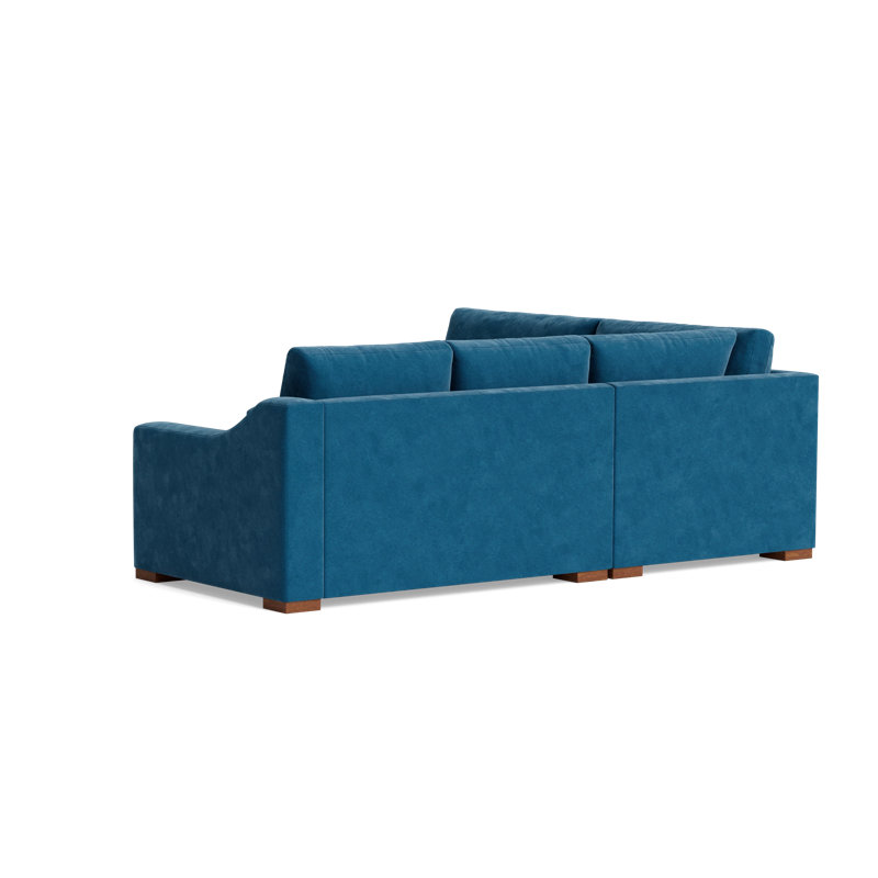 Lucca Sectional, Left Hand Facing, Performance Velvet - Denim