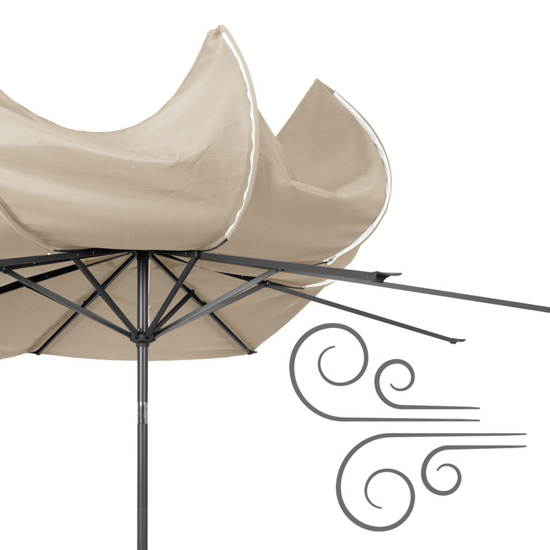 Parasol de marché 9,8 pi Bryn, Blanc chaud