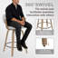 Tabouret de bar rotatif 26 po Mid-Century-1783811491