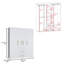 Garde-robe, rangement multi-sections avec tringles de suspension, tablettes et 2 tiroirs-1958295286