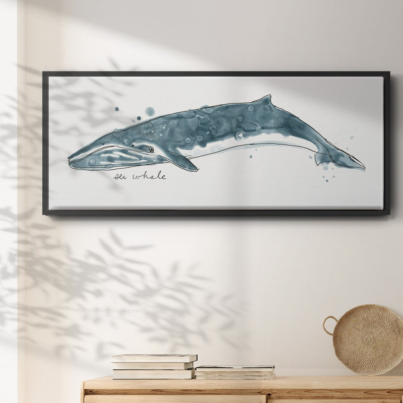 Baleine I - toile encadrée, H 24 po x l 60 po