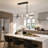 7 - Light Black LED Dimmable Linear Kitchen Island Pendant