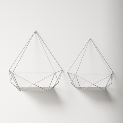 Gibson 2 Piece Diamond Metal Floating Shelf