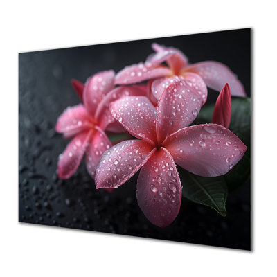 Lupin rose rose «Winters Peace - Plumeria», art mural dans le salon