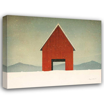 Ophelia & Co., Fowler, Ryan, art sur toile tendue, Red Barn Winter