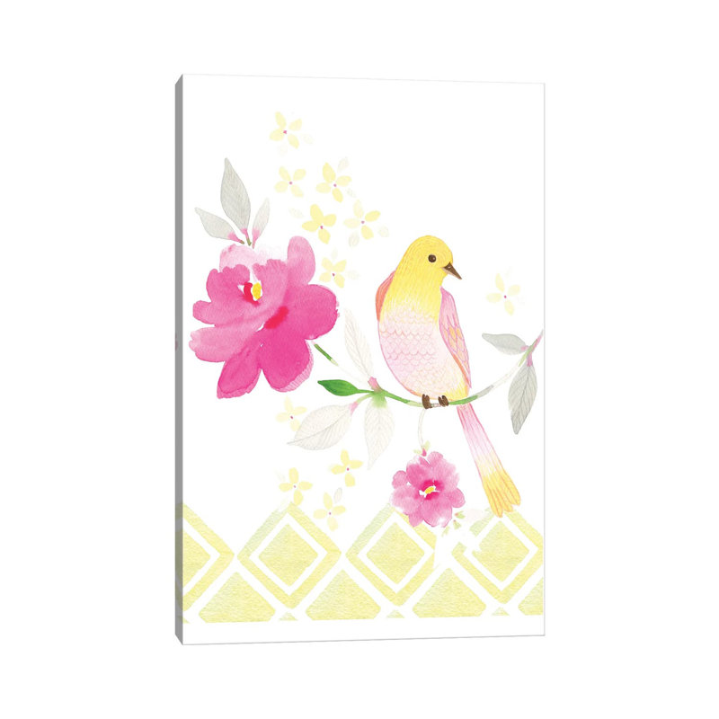 Bird On A Branch by Stephanie Ryan - Print on Canvas, 66.04cm H x 45.72cm W x 3.81cm D, Wrapped Canvas