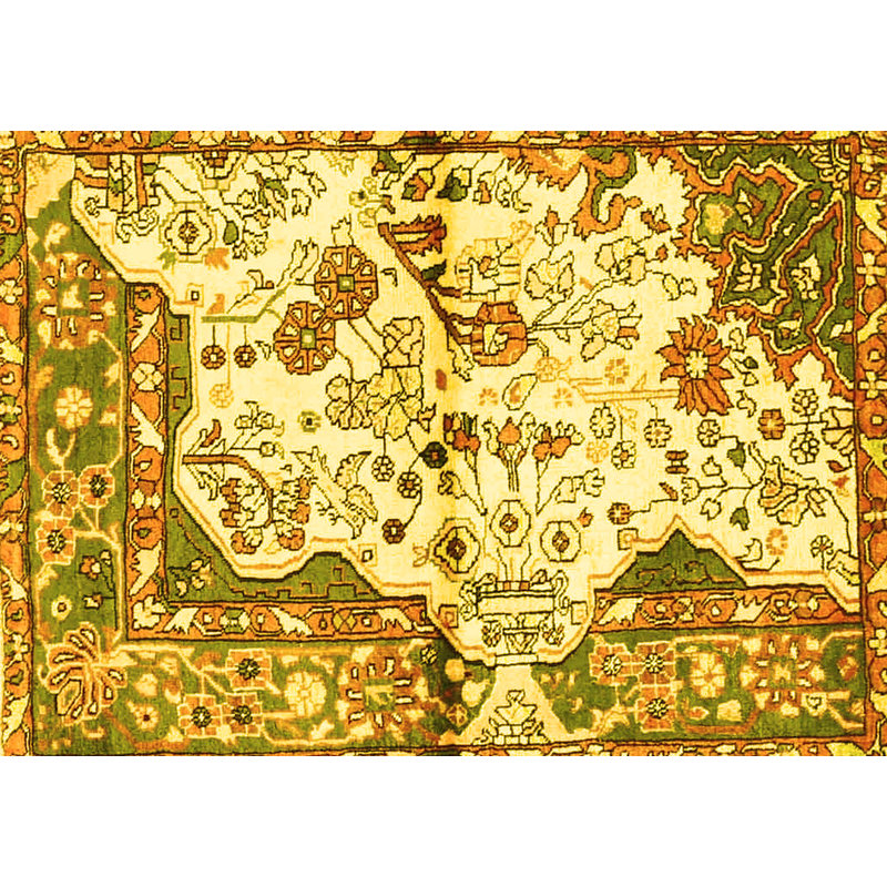 Tapis oriental en laine / polyester tissé à la machine Kampfer, Carré 8 pi