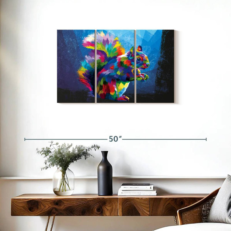 Brampt Rainbow Squirrel, 20" H x 33" W