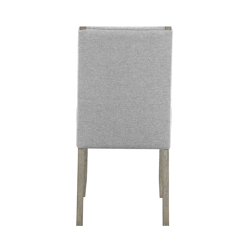 Ensemble de chaises de salle à manger contemporaines rembourrées à dossier plein 2 pièces gris