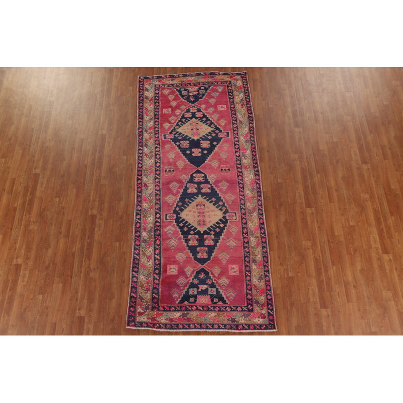 Tapis de couloir rose traditionnel 4 x 10