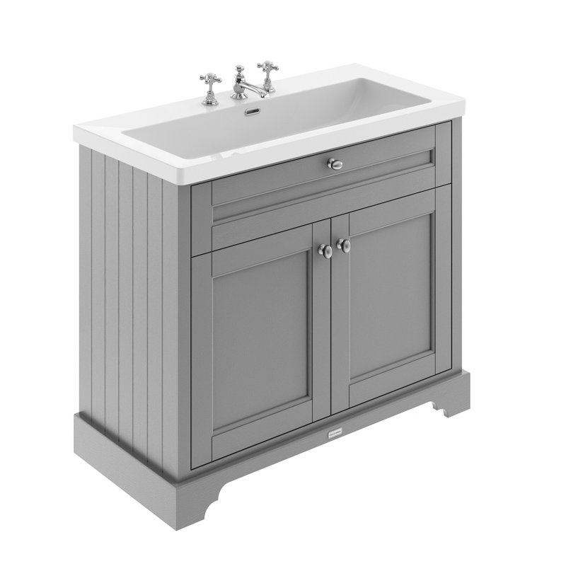 Old London Bathroom Vanity, Storm Grey, 1013 cm