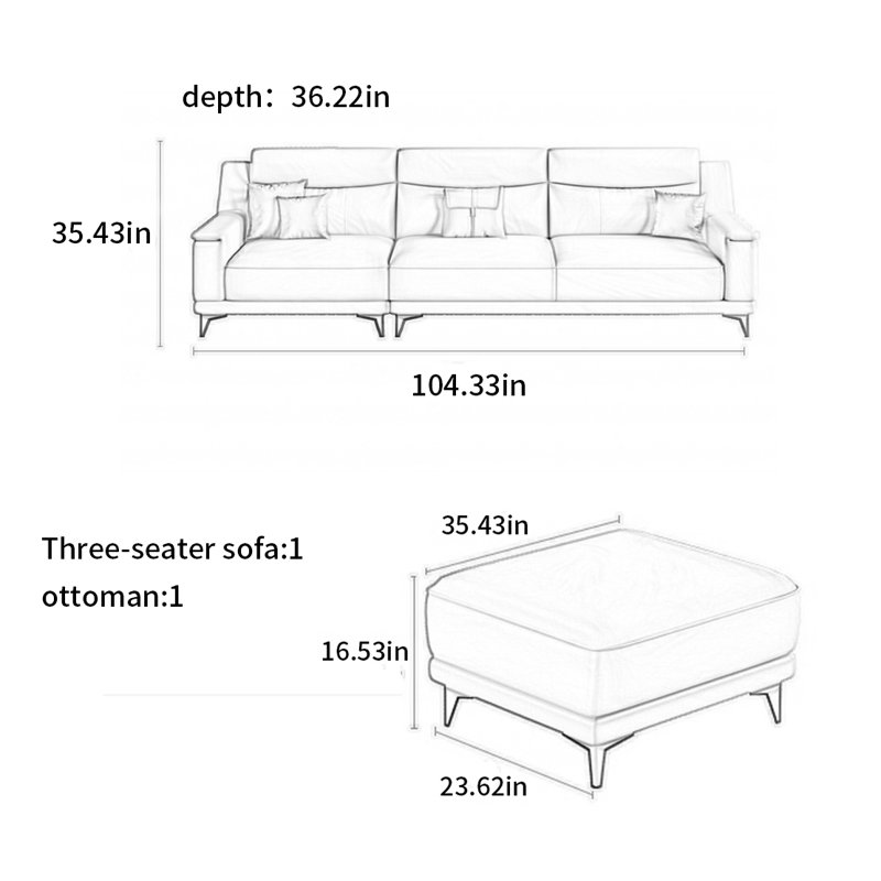 Nordic minimalist sofa