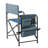 Blue/Grey 1-Piece Padded Folding Outdoor Chair With Storage Pockets