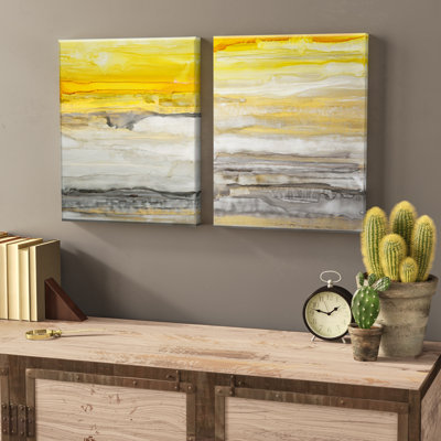 «New Sunset I / II» par Norman Wyatt Jr., ensemble de 2 reproductions d'art sur toile