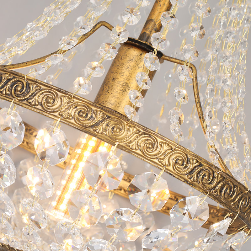 1 - Light Chandelier, Gold
