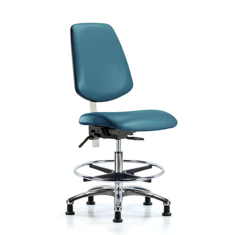 Chaise de dessinateur Miah, Patins, Inclus, Bleu marine