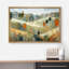 «Autumn Rolling Hills Landscape with Wanderer», reproduction d'art sur toile encadrée dans la chambre principale-593074186-593074187