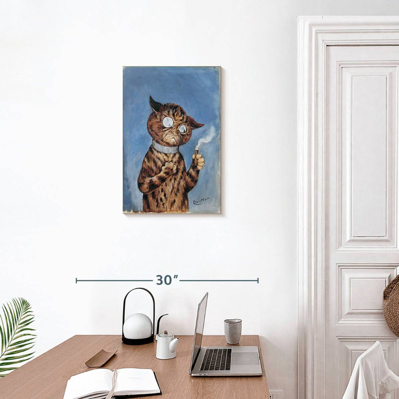 Ketti Cat With A Cigar, 24" H x 16" W