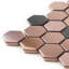 Carrelage mural et de plancher hexagonal en métal-93706732