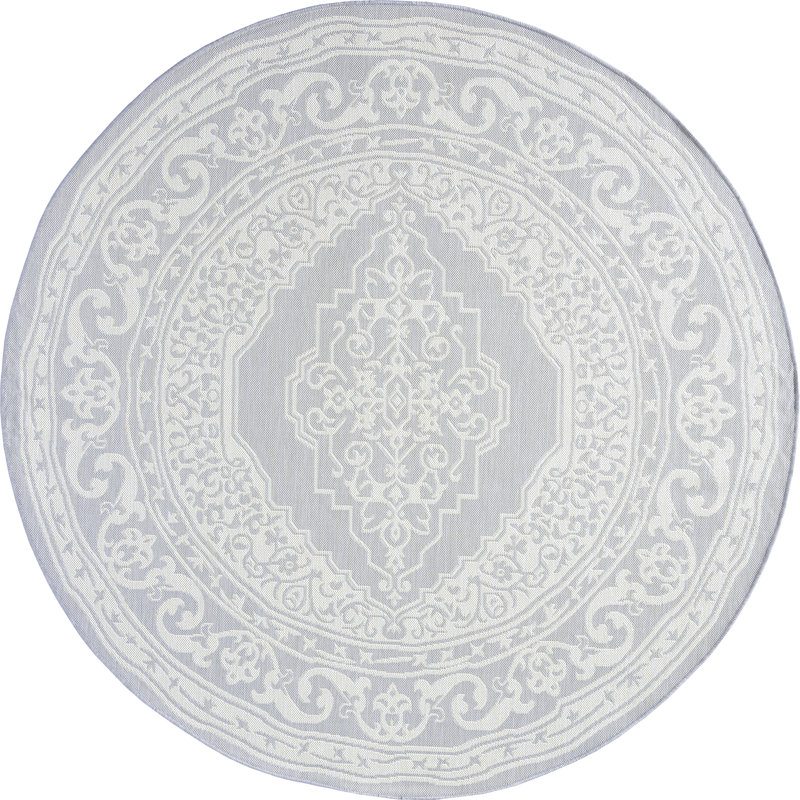 Tapis d'intérieur / extérieur Rae, Rond 5 pi 3 po