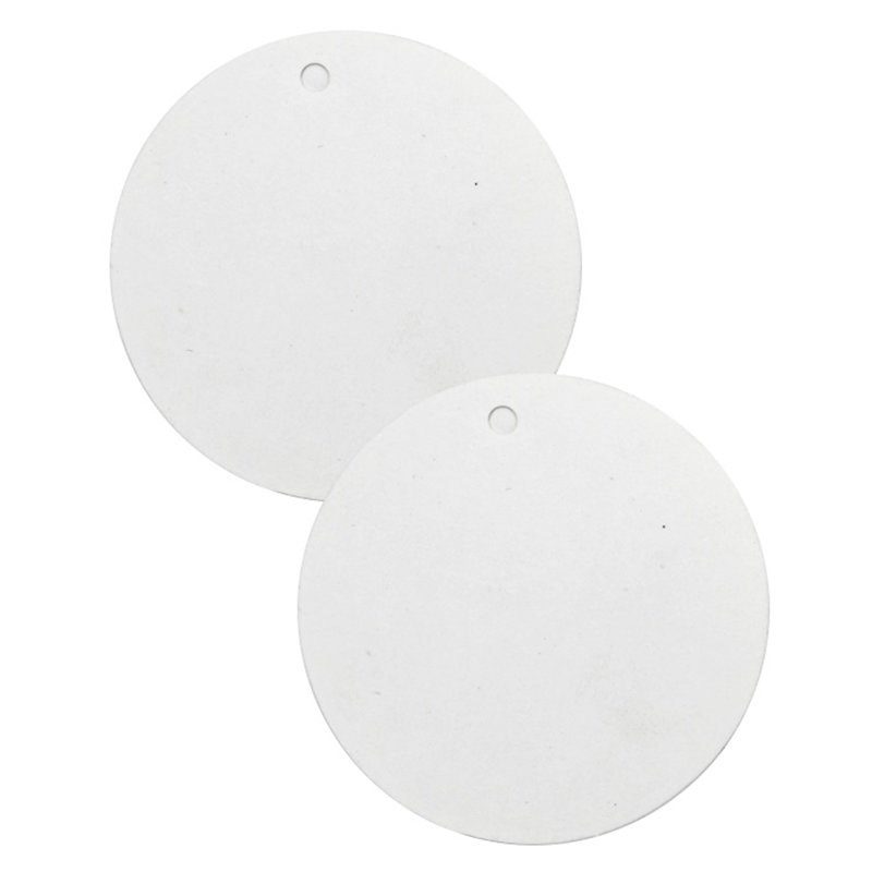 Étiquette de papier ronde, Blanc