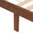 Queen Pine wooden Bed with Upholstered Headboard  and Panel Footboard, with  Two Bed Rail Support Feet and Central Platform Support Feet ,Walnut