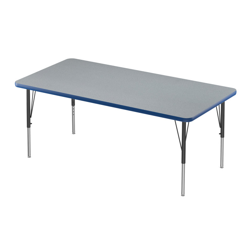 Ensemble de table et chaises rectangulaire, Pied standard, H 30 po x L 30 po x l 60 po, Noir