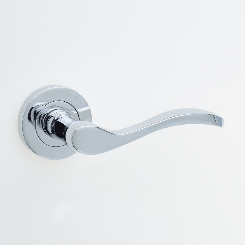 Turin Passage Door Handle, Polished Chrome