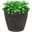 Blough 24" x 24" x 20" Round Polyresin Outdoor Planter Pot - Dark Brown-1719009624-1719009895