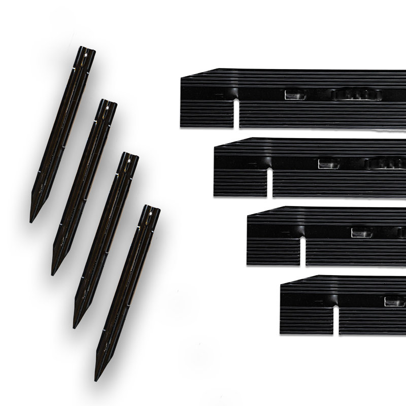 Proline 1/8 po x 4 po x 8 pi (boîte de 5), Noir Duraflex