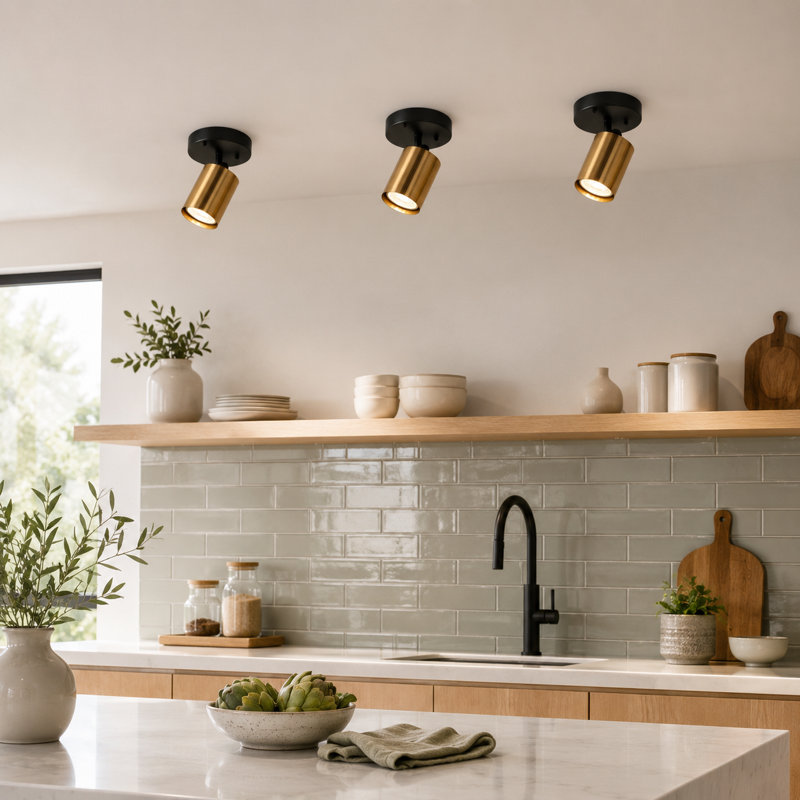 Lakeeta Wall Sconce, Matte Black/Brass