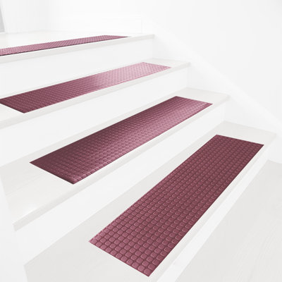 Block-Grip Vinyl Step Mats - 2mm x 36"x 10" - Brown (6pack)