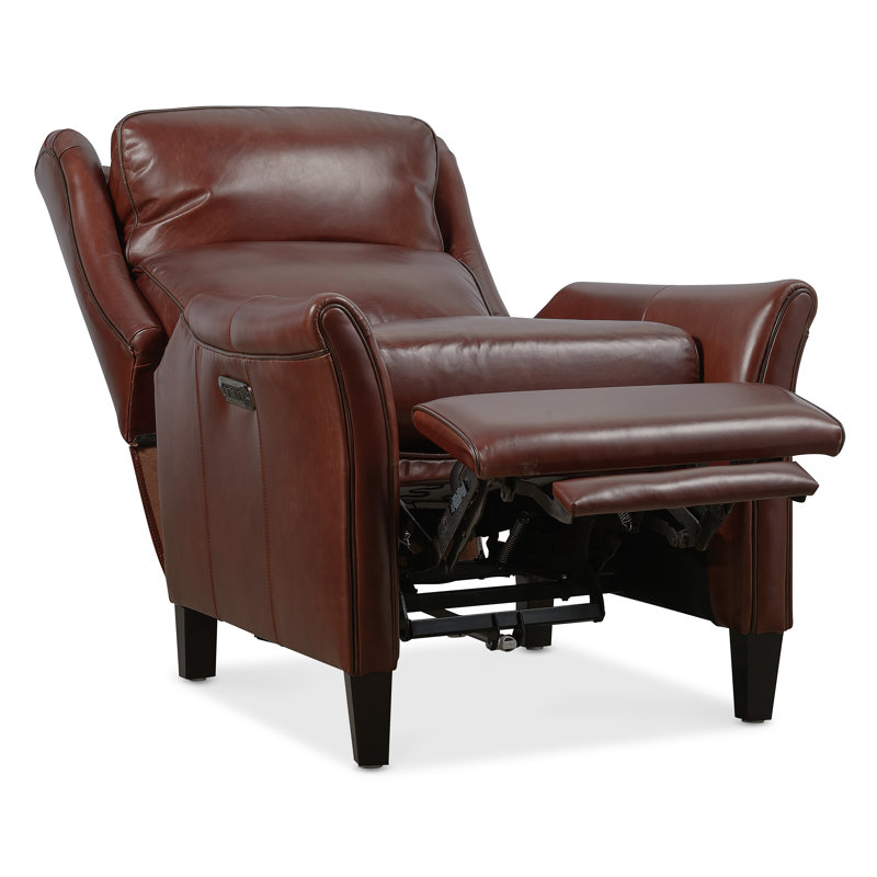 Fauteuil inclinable en cuir RC, Rouge